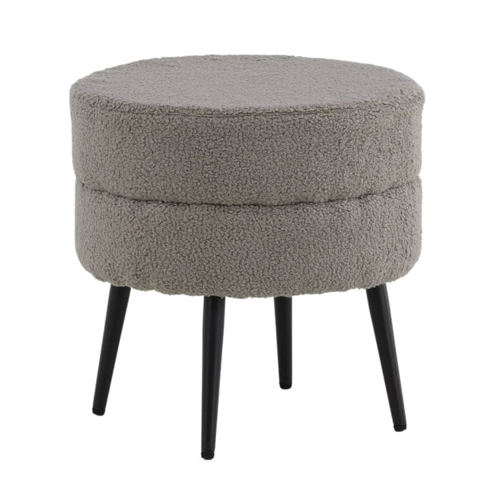 Venture Home Pouf Pot 40x40x40 cm Pelliccia Nero e Grigio 444795