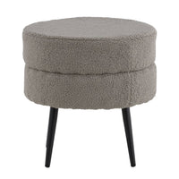 Venture Home Pouf Pot 40x40x40 cm Pelliccia Nero e Grigio 444795