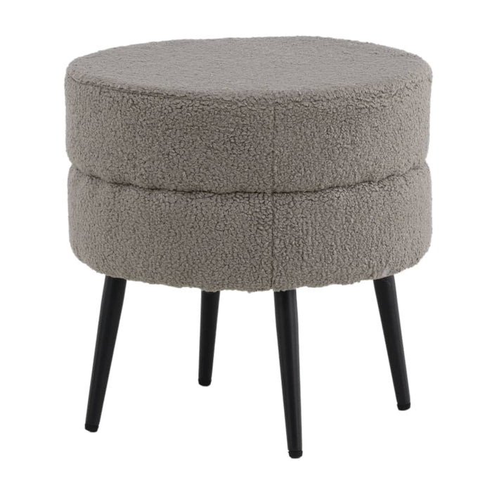 Venture Home Pouf Pot 40x40x40 cm Pelliccia Nero e Grigio 444795