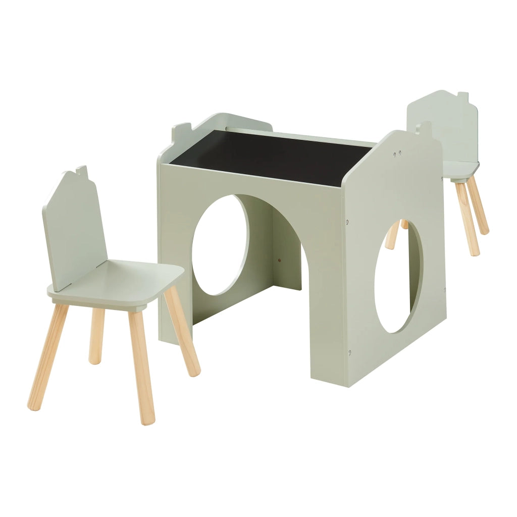 Set tavolo da disegno per bambini verde menta e 2 sedie 03_0009446