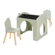 Set tavolo da disegno per bambini verde menta e 2 sedie 03_0009446