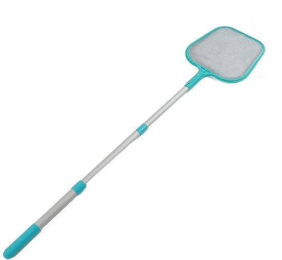 Scimmella per Piscina con Manico Telescopico - Raccoglitore di Rifiuti in Nylon - Utensile di Pulizia Portatile - Efficiente Rimossoio di Rifiuti - per Piscine e Bagni con Bolla