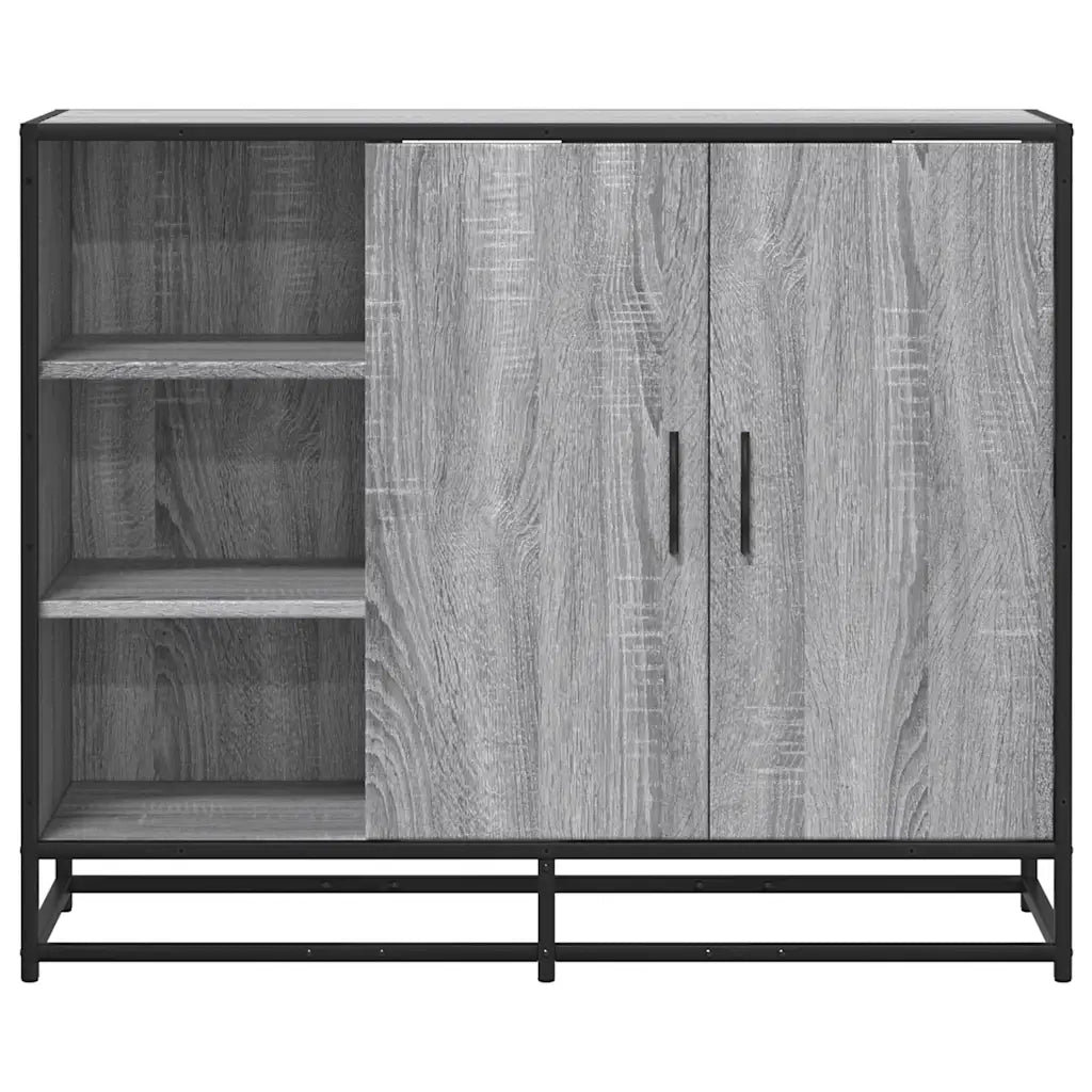 Credenza Grigio Sonoma 92x35x76 cm in Legno Multistrato 849022