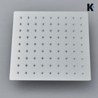 LANA | Set pioggia Premium in acciaio inox spazzolato argento | Miscelatore doccia di design | Miscelatore doccia completo di doccetta