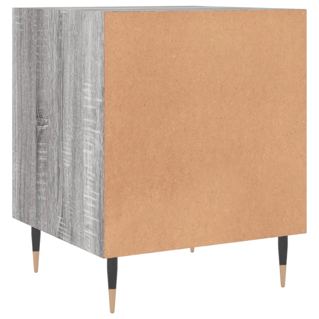 Set di 2 Comodini | Armadio da Notte | Mobiletto da notte Grigio Sonoma 40x40x50 cm in Legno Multistrato