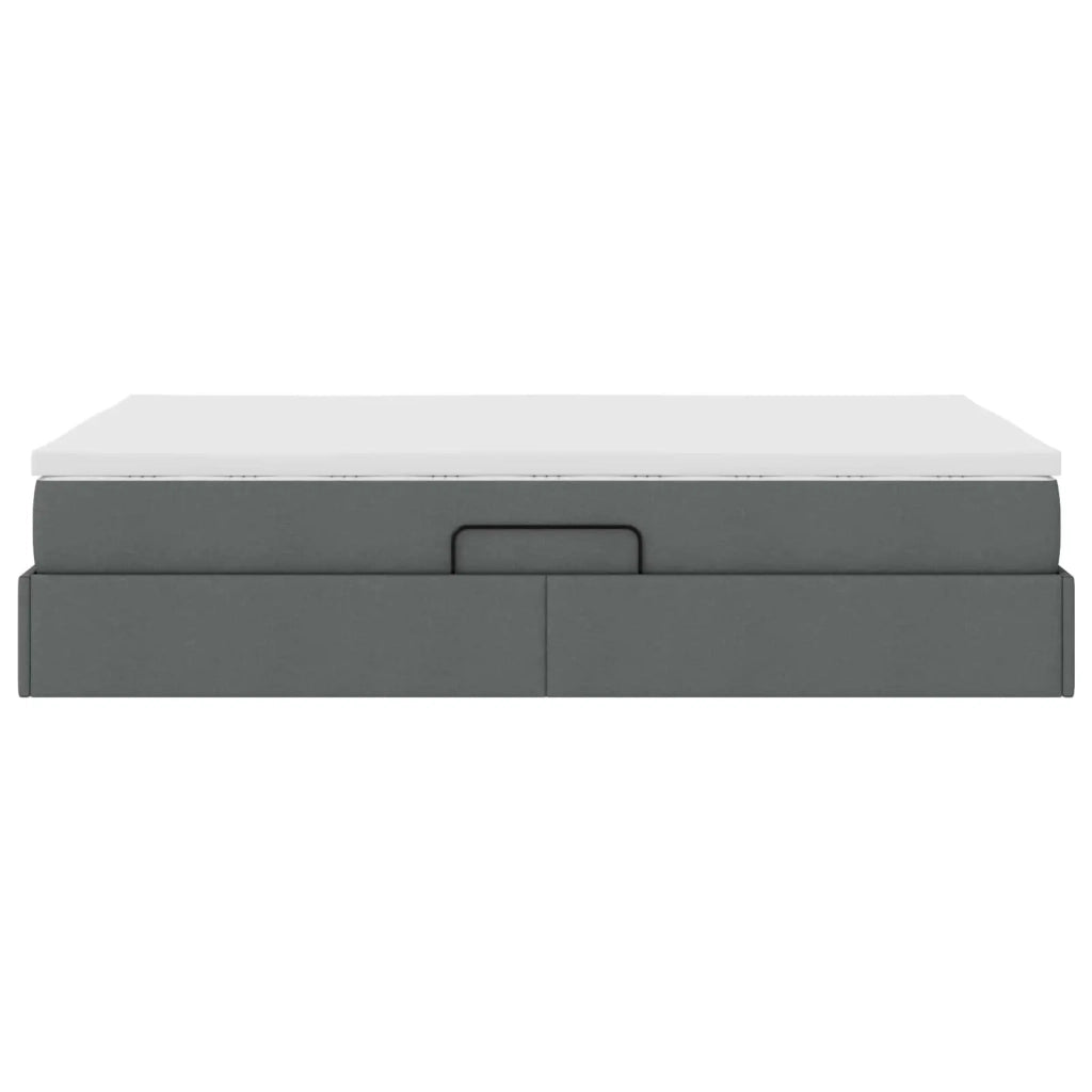 Letto con contenitore e materasso Grigio scuro 120 x 190 cm 3370213