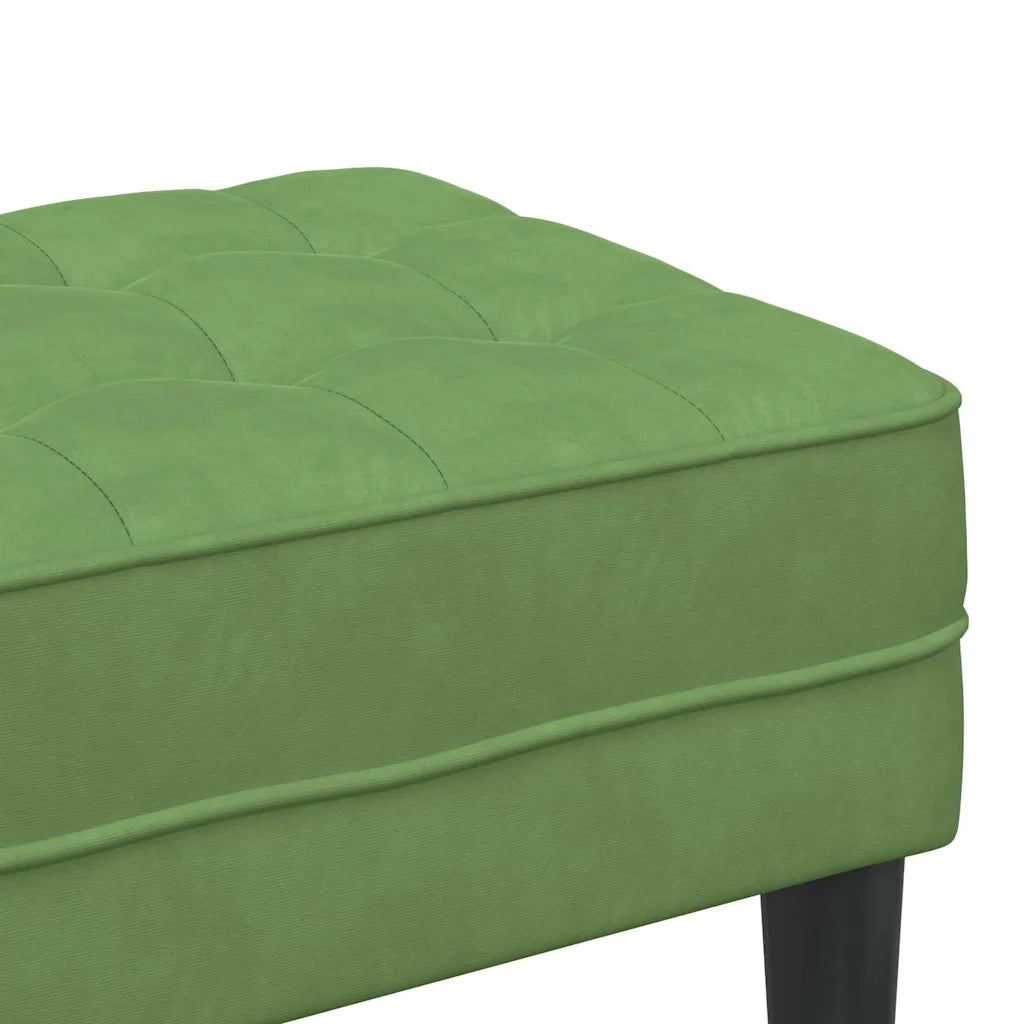 panchina con cuscino Verde chiaro 113 x 57 x 39 cm Velluto 42001950