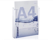 Houder per brochure DIN A4, flyer holder trasparente per fissaggio alla parete, houder per brochure come folder per flyers e cataloghi