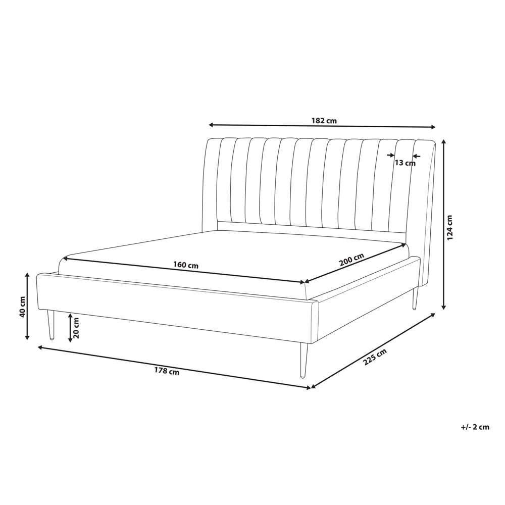 Letto imbottito velluto grigio e oro rete a doghe testiera alta 160 x 200 cm testata alta design retrò