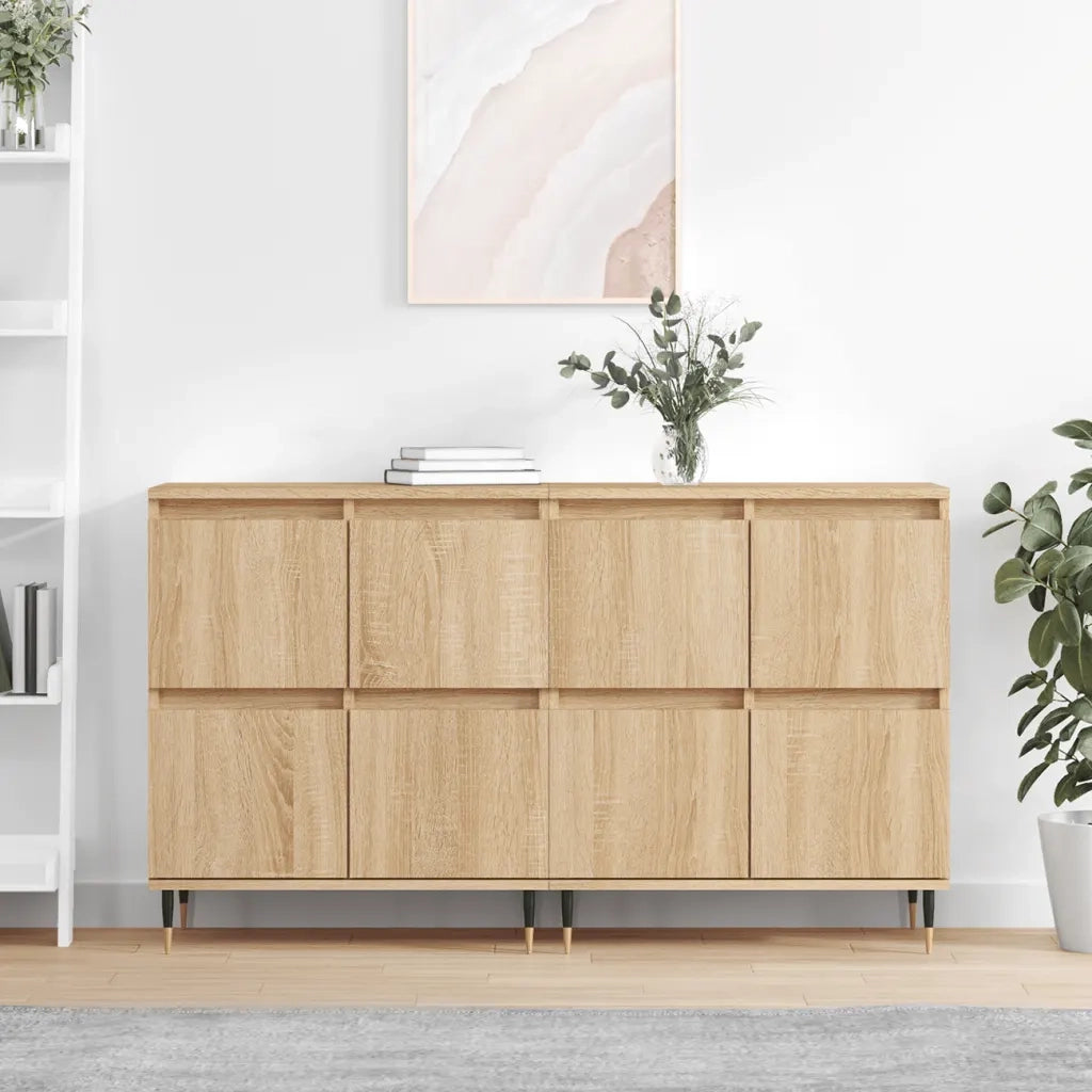 Credenze 2 pz | Madia | Buffet da pranzo | Armadio da pranzo Rovere Sonoma in Legno Multistrato