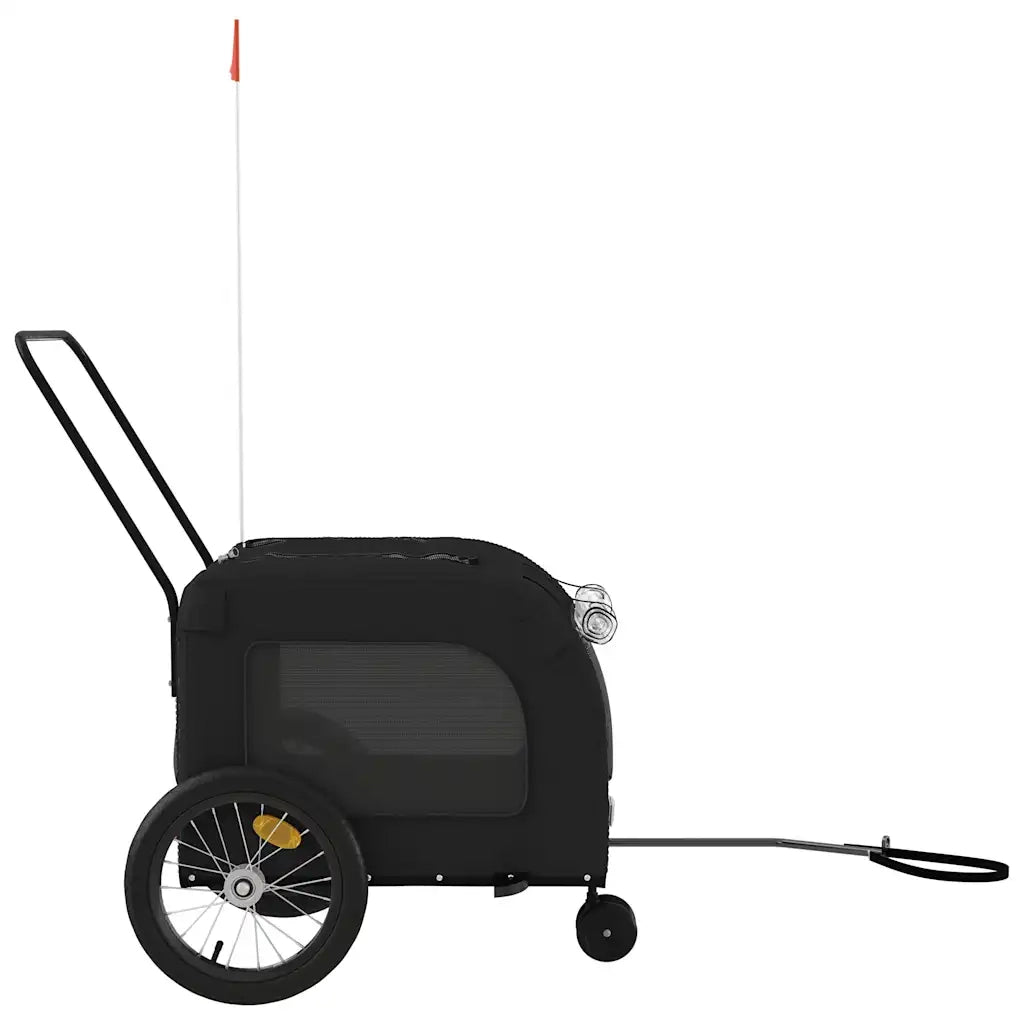 Rimorchio da Bici per Animali Nero Oxford e Ferro CFW4417641