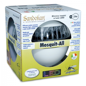 Elettroinsetticida " Mosquito All " ad aspirazione con Led UV