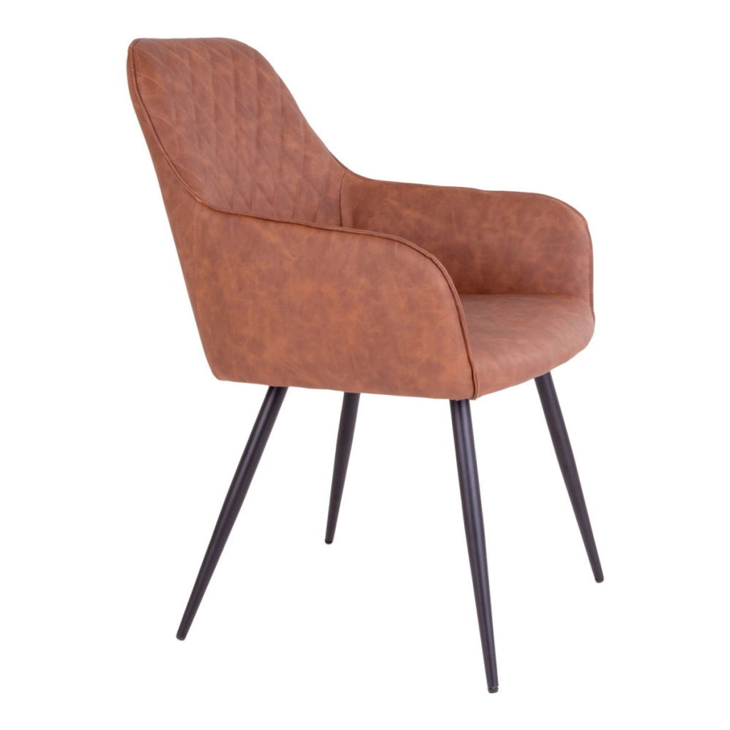 Set di 2 Sedie Harbo 3, Marrone, Similpelle, 65x57x87 cm