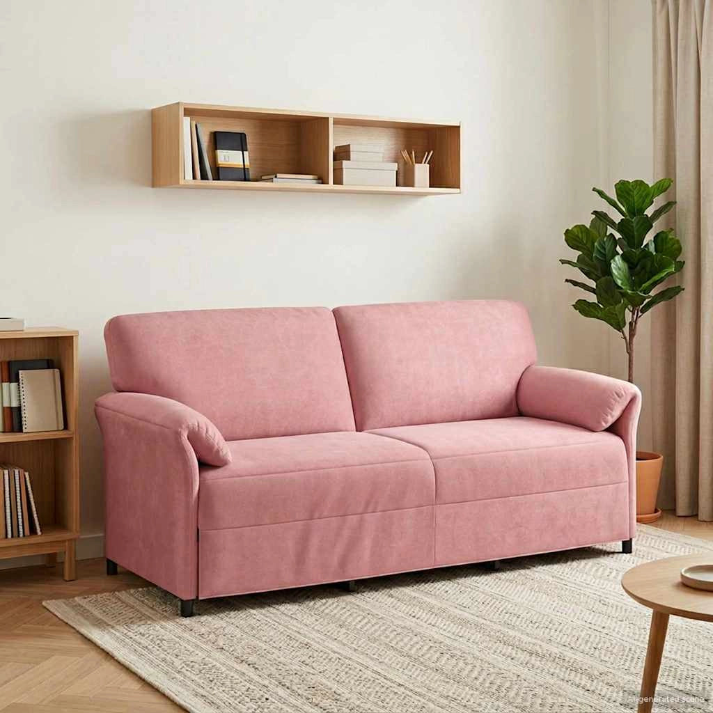 Divano 3-Persone Rosa 198 x 83 x 95 cm Velluto 42033971