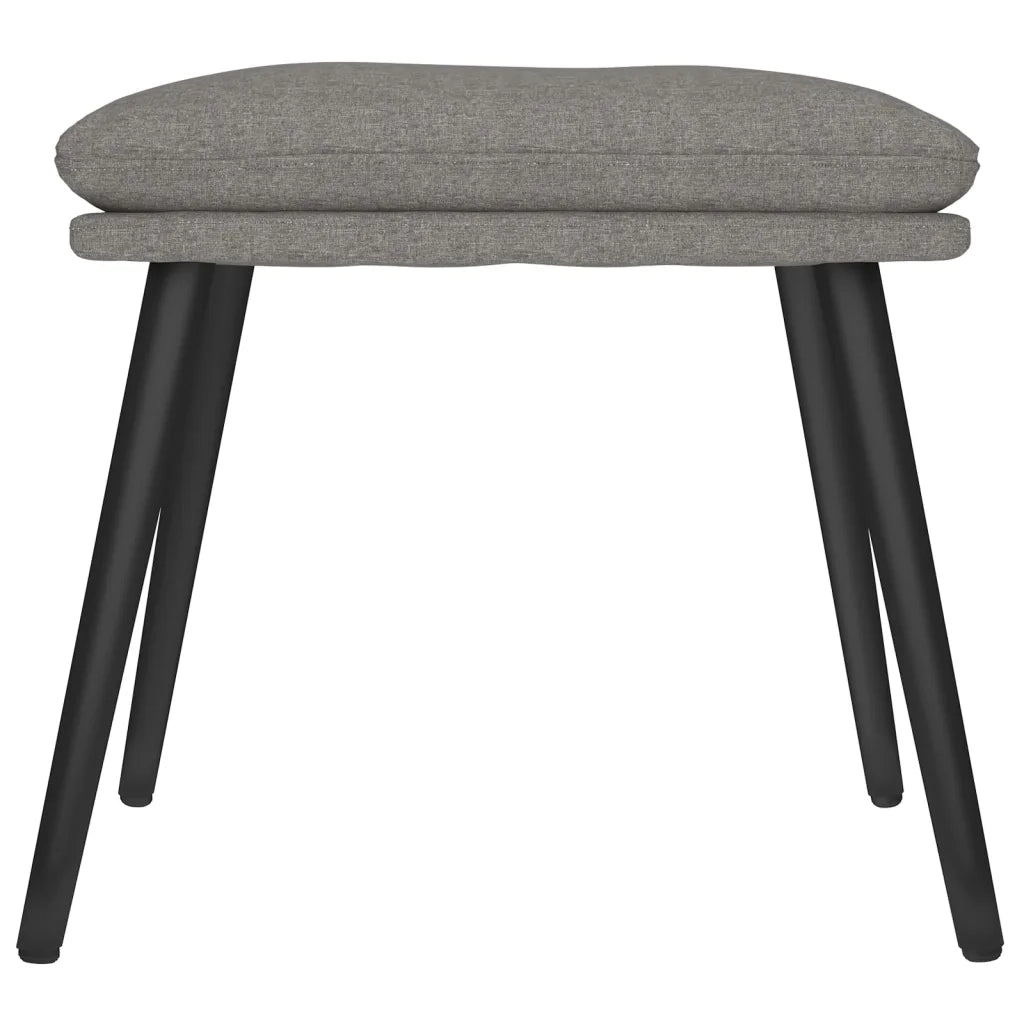 Poltrona Relax con Poggiapiedi Grigio Chiaro in Tessuto cod mxl 24482