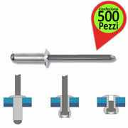 Rivetti in alluminio confezione da 500 pezzi 1741rv3,8k beta