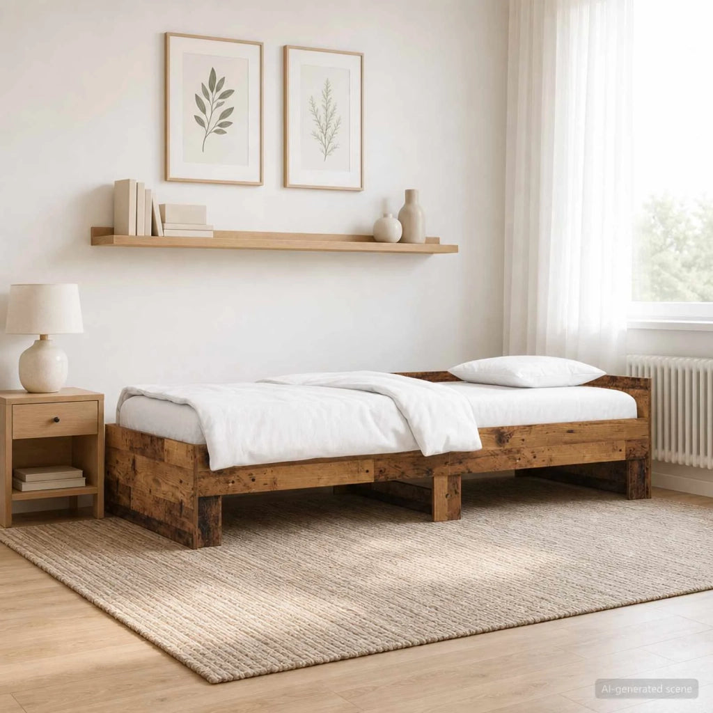 Struttura letto con testata Legno antico 80 x 200 cm 8009038