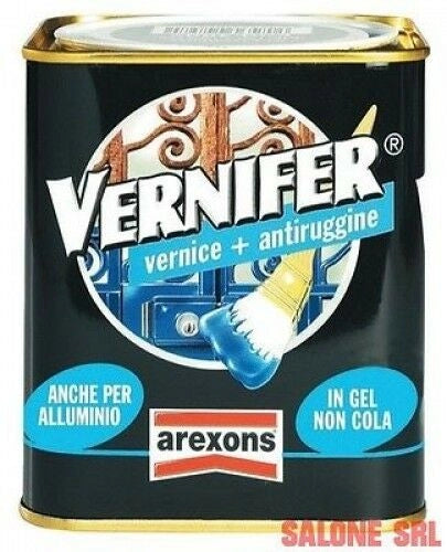 SMALTO GEL SATINATO VERNIFER AREXONS PER FERRO ANCHE CON RUGGINE E ALLUMINIO,LT.0,750