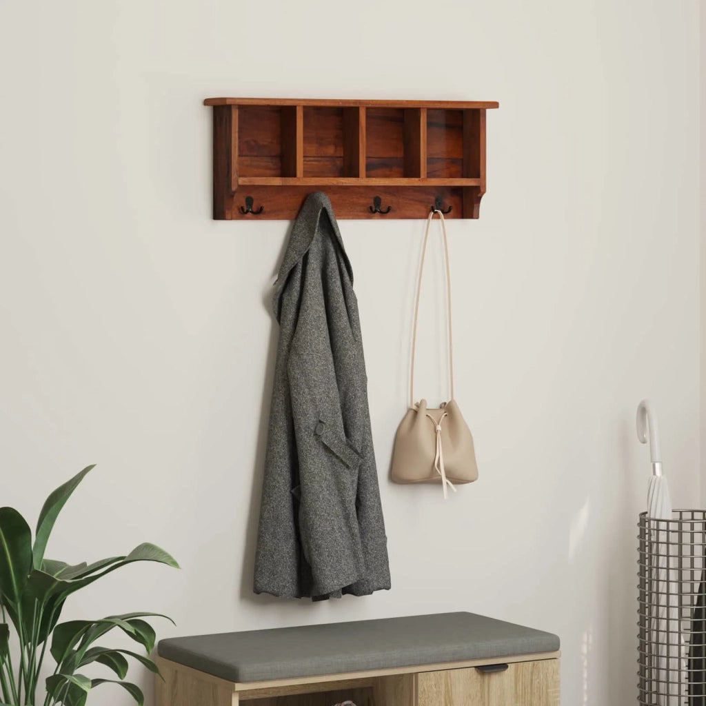 Gruccia Marrone 70 x 11 x 27 cm Legno di Mogano Massello 42012381