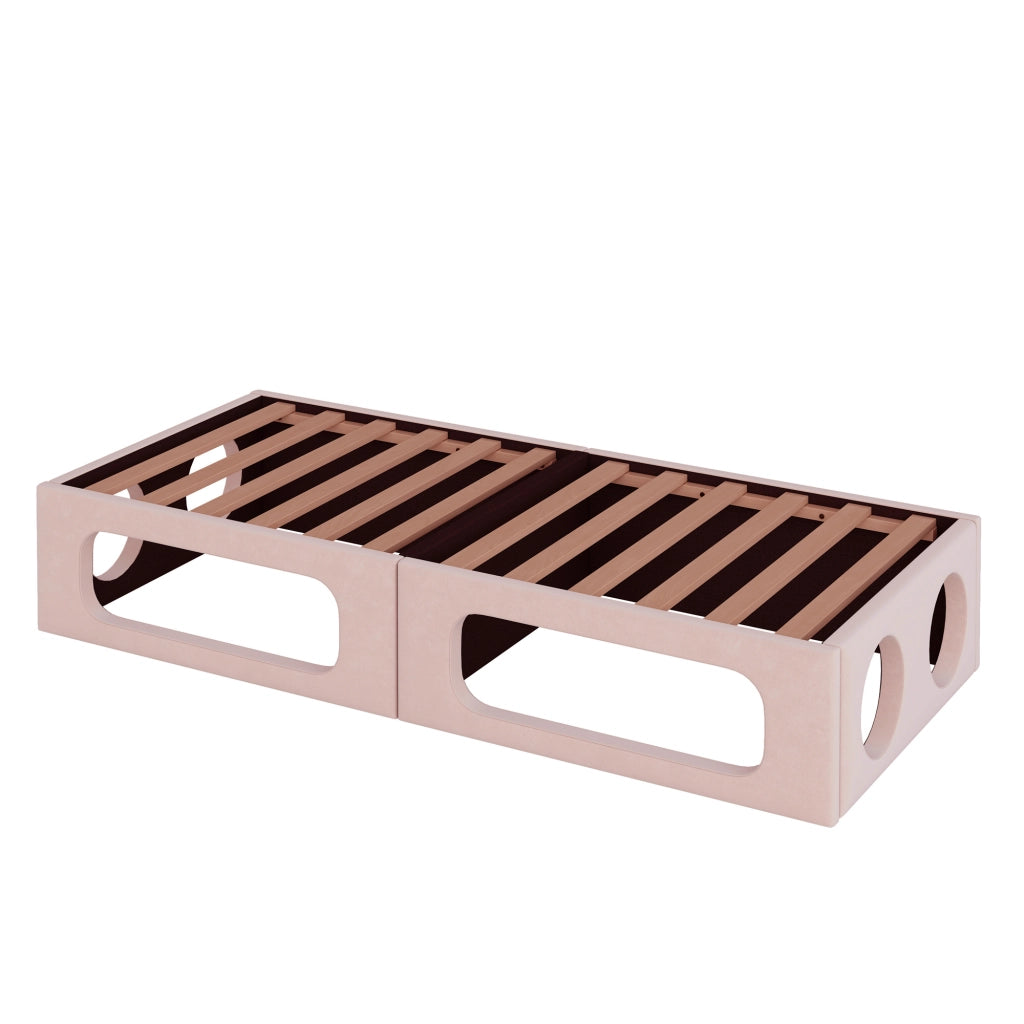 LETTO SOFA 180x200 cm In Velluto Rosa con letto per animali domestici
