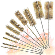 Set di spazzole per tubi in ottone 10 pezzi - per pulizia dei tubi - pulizia efficiente delle fessurazioni - diametri 10/12/15/20/25/30/35/40/45/50mm.