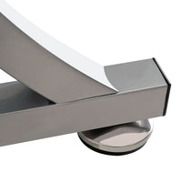 Scrivania Porta PC Tavolo Studio con Porta Tastiera e Ripiani Metallo e Legno Silver Marrone