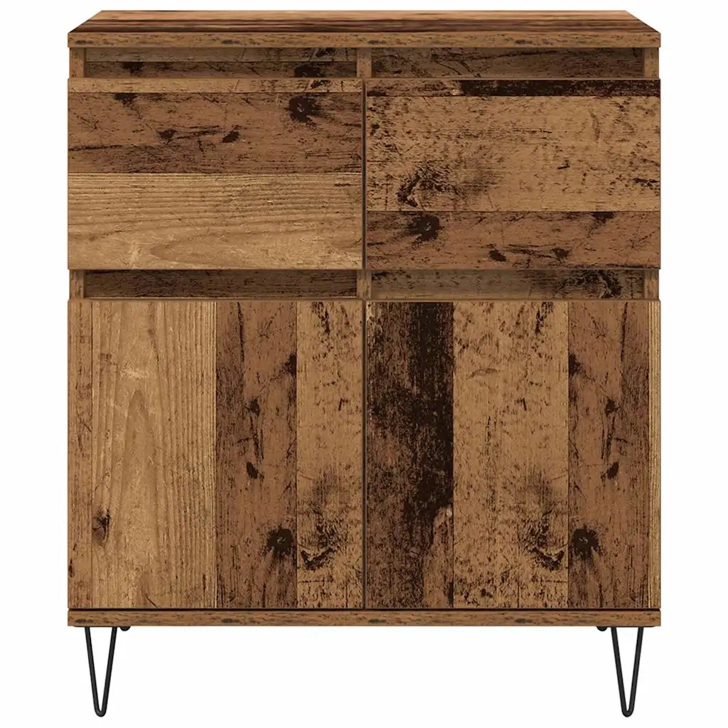 Credenza con Cassetto-Buffet-Armadio da cucina Legno vecchio 60 x 35 x 70 cm 717444