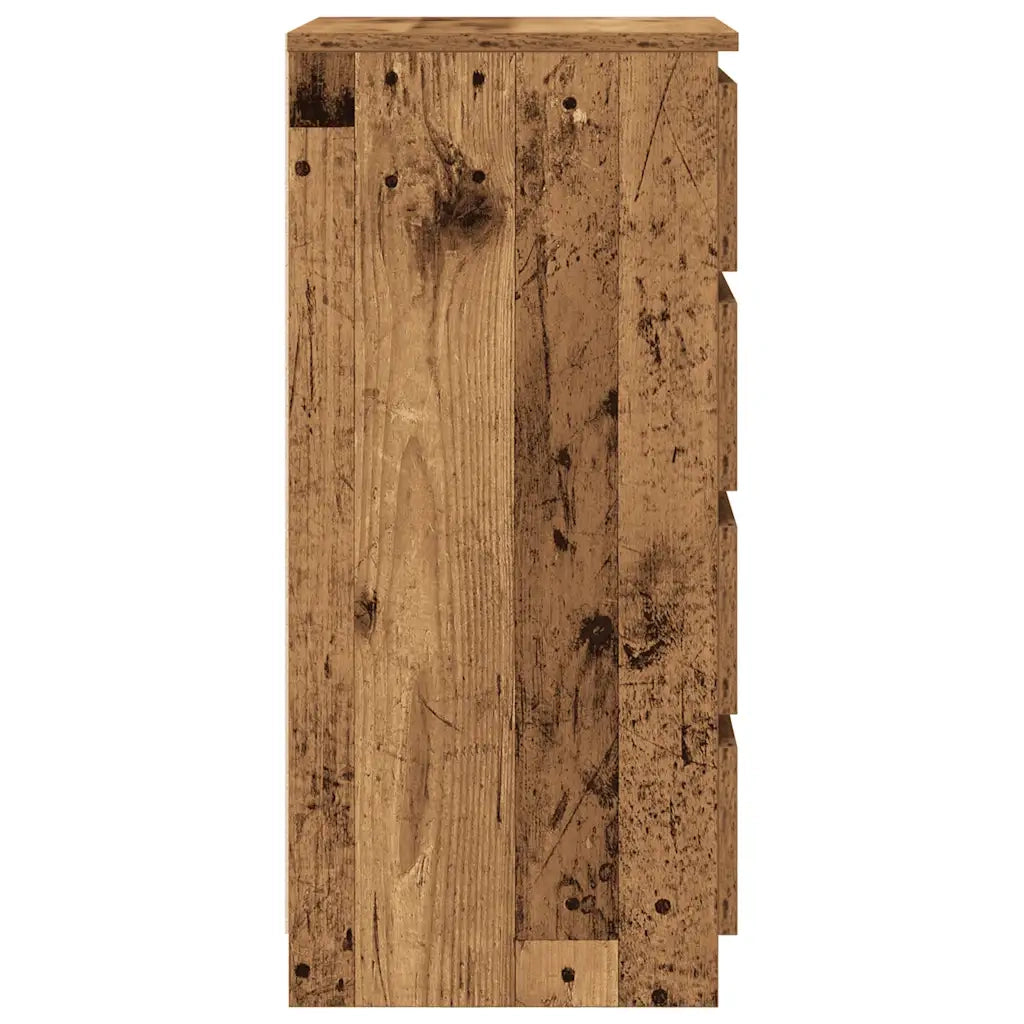 Credenza con Cassetti Legno Antico 37,5x35x99 cm in Truciolato