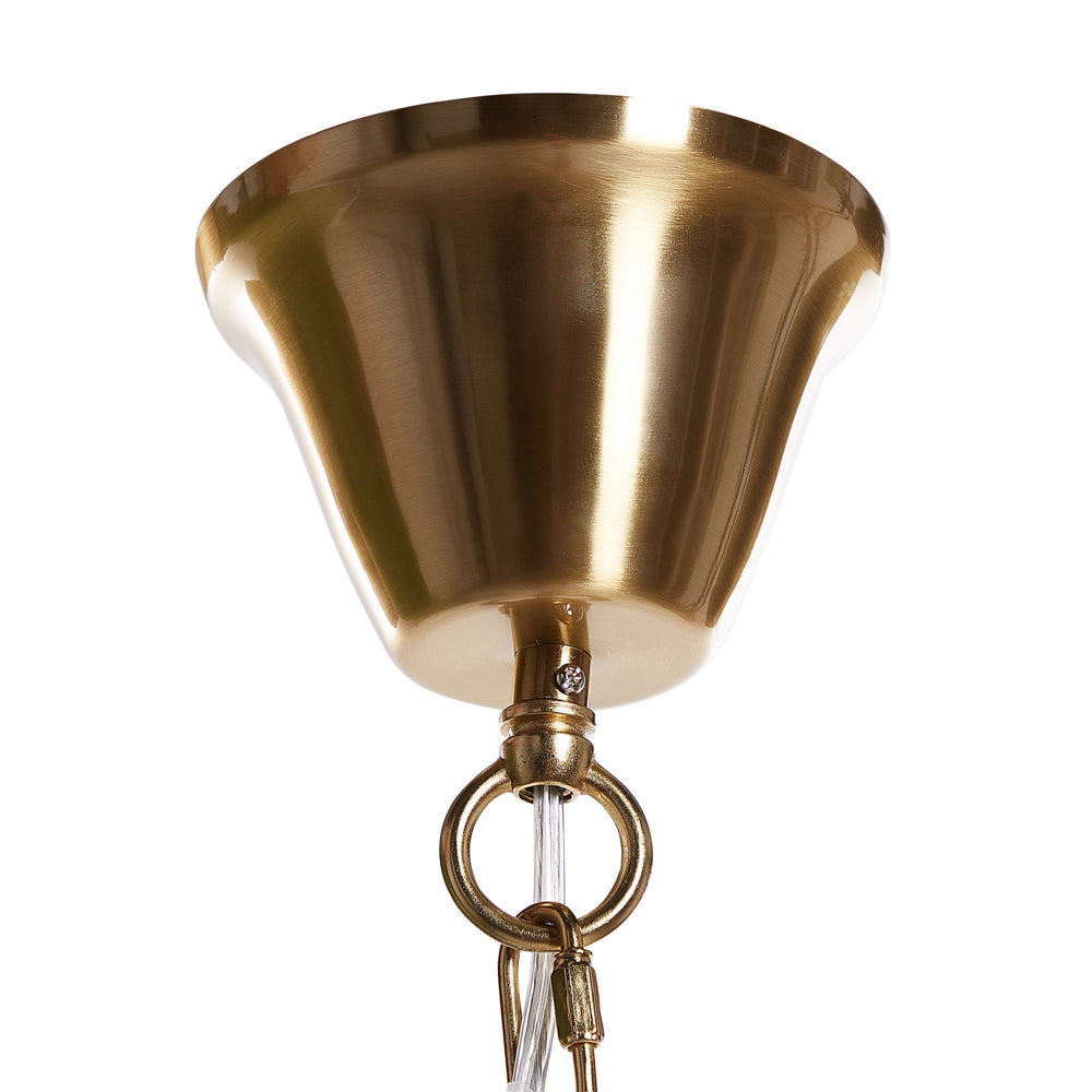 Lampadario in Metallo ottone e vetro acrilico a 6 punti luce lampada a sospensione candeliere Classico