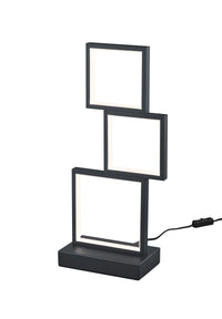 Lampada tavolo da Interno a LED in Metallo Nero Opaco