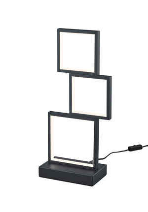 Lampada tavolo da Interno a LED in Metallo Nero Opaco