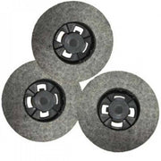 kit 3pz Spazzola con disco feltro a gancio universale lucidatrice adattabili - UNIVERSALE