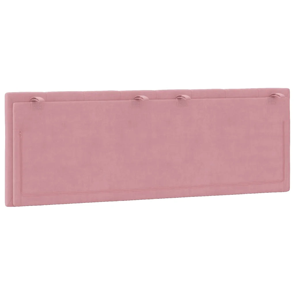 Cuscino Testiera Hanko Rosa 120 cm in Velluto 374666