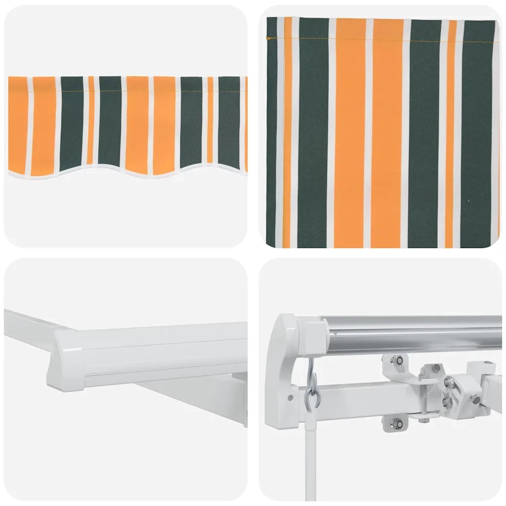 Tenda Retrattile Verde e Giallo 250 x 200 cm 3329465