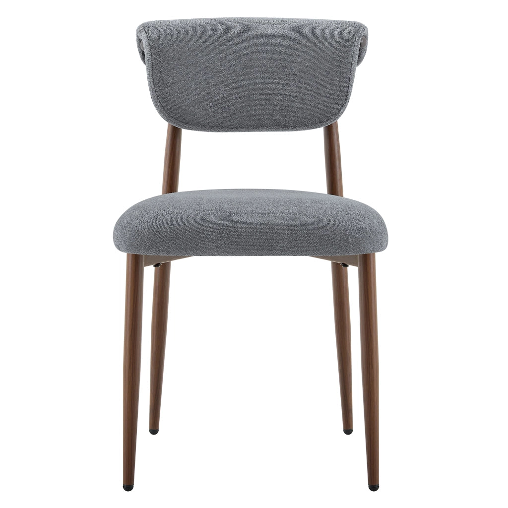 Sedie da Pranzo Imbottite senza Braccioli con Schienale Curvo ¨C MINIMAL ¨C Set 4 Pezzi, Tessuto