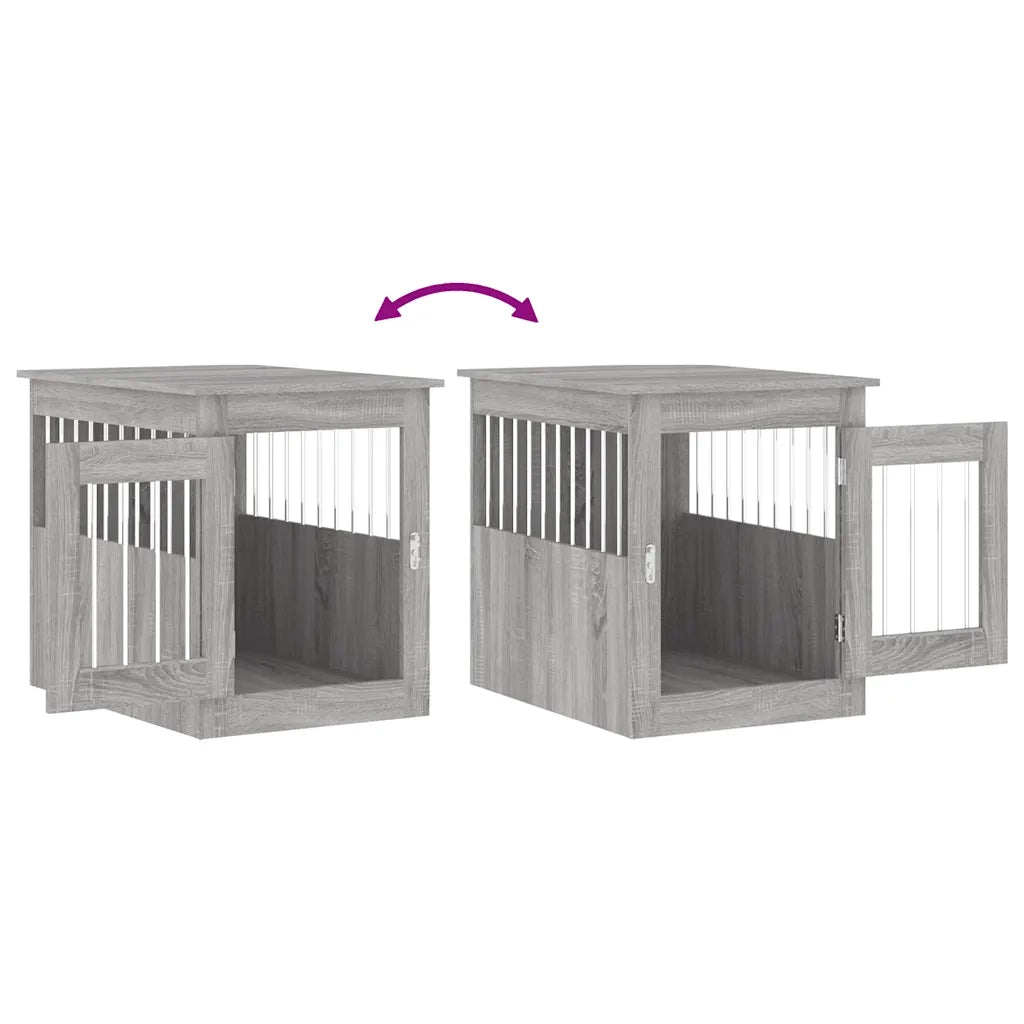 Gabbia Cani da Arredamento Grigio Sonoma 55x75x65cm Multistrato CFW6510456