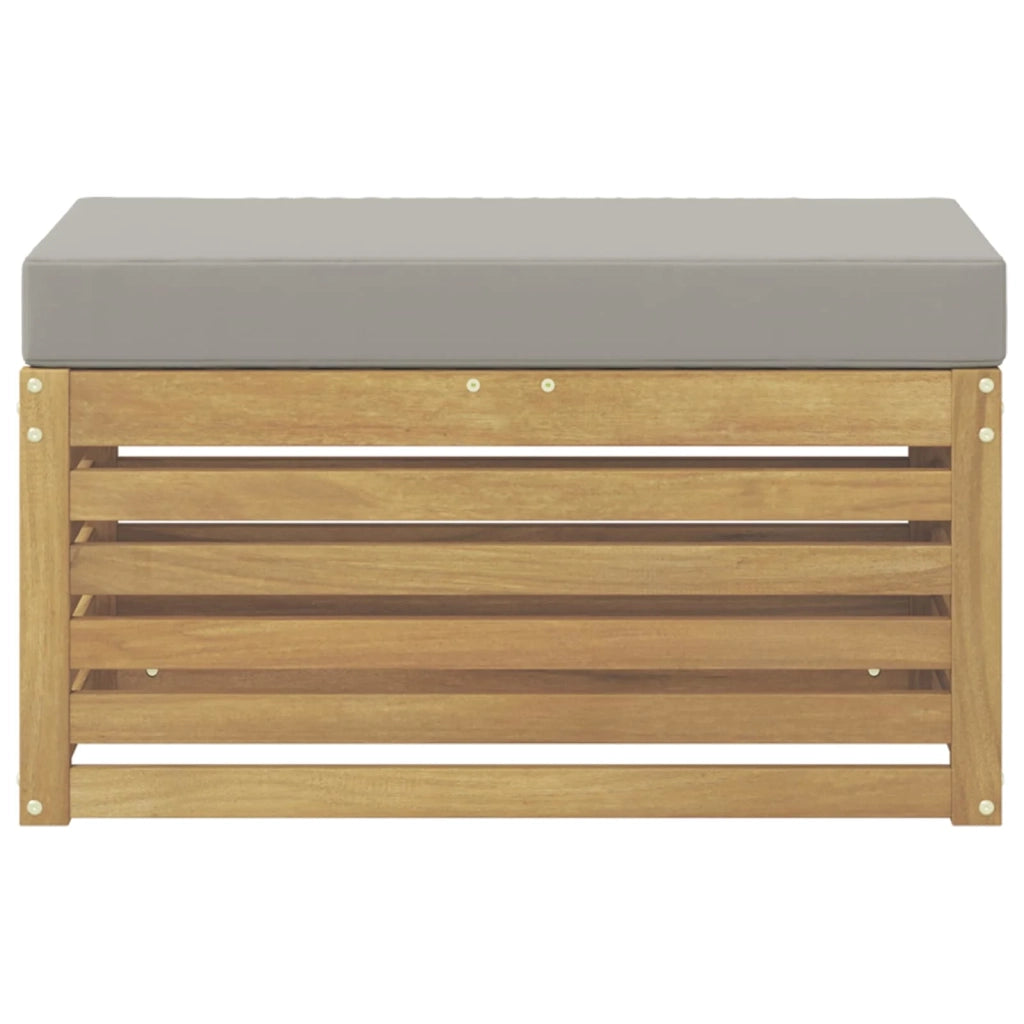 Sedia da giardino-Panca da esterno con cuscino Bianco 377653