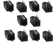 Connettore stereo jack PCB 4 pin 3,5 mm - Nero - Set da 10 pezzi