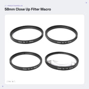 Kit di filtri ottici per macrolenti 58mm - filtro di ingrandimento - kit di filtri per lenti - vetro ottico - accessorio per fotocamera - set 1/2/4/10