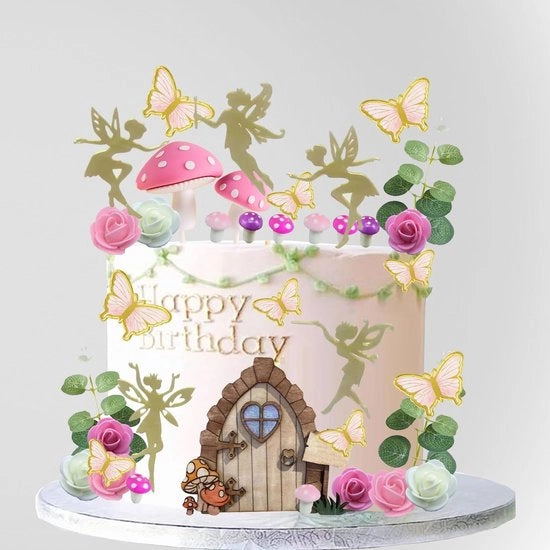 Decorazioni per torta 39 pezzi - Decorazioni per giardino - Decorazioni per feste - Decorazioni per compleanni - Decorazioni per fiabe