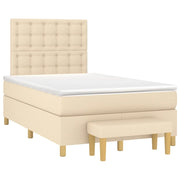 Giroletto a Molle con Materasso Crema 120x190 cm in Tessuto 3270437