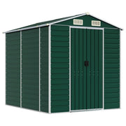 Casetta da giardino cabina ripostiglio casetta da esterno robusta casetta per attrezzi 191 x 215 x 198 cm acciaio zincato verde 02_0022348