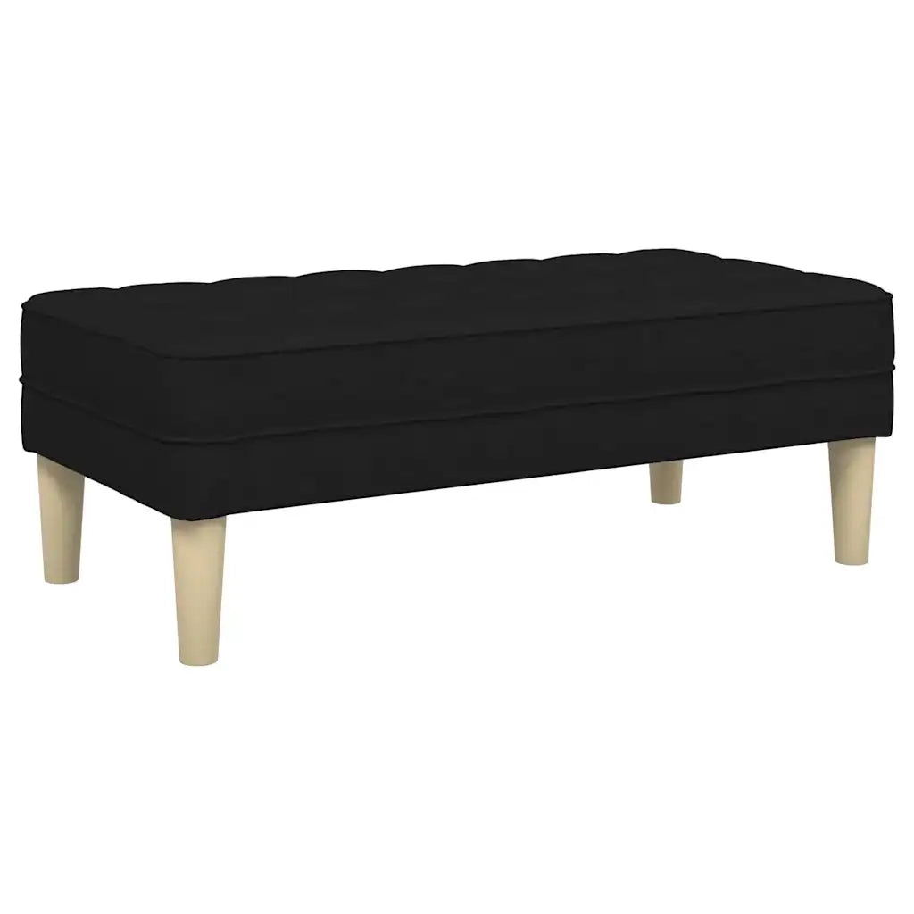 panchina con cuscino Nero 113 x 57 x 39 cm Tessuto CFW5722673