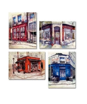 Quadro da Parete su tela oleografico bistrot francesi 49 x 65 cm 4 Modelli