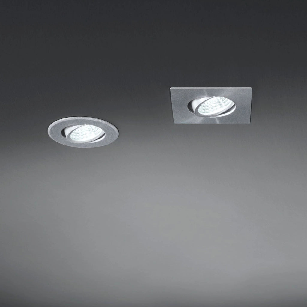 INCASSO LED POLARIS NIKEL QUADRATO 3W 300LM 4000K 6,6X6,6X5,7CM