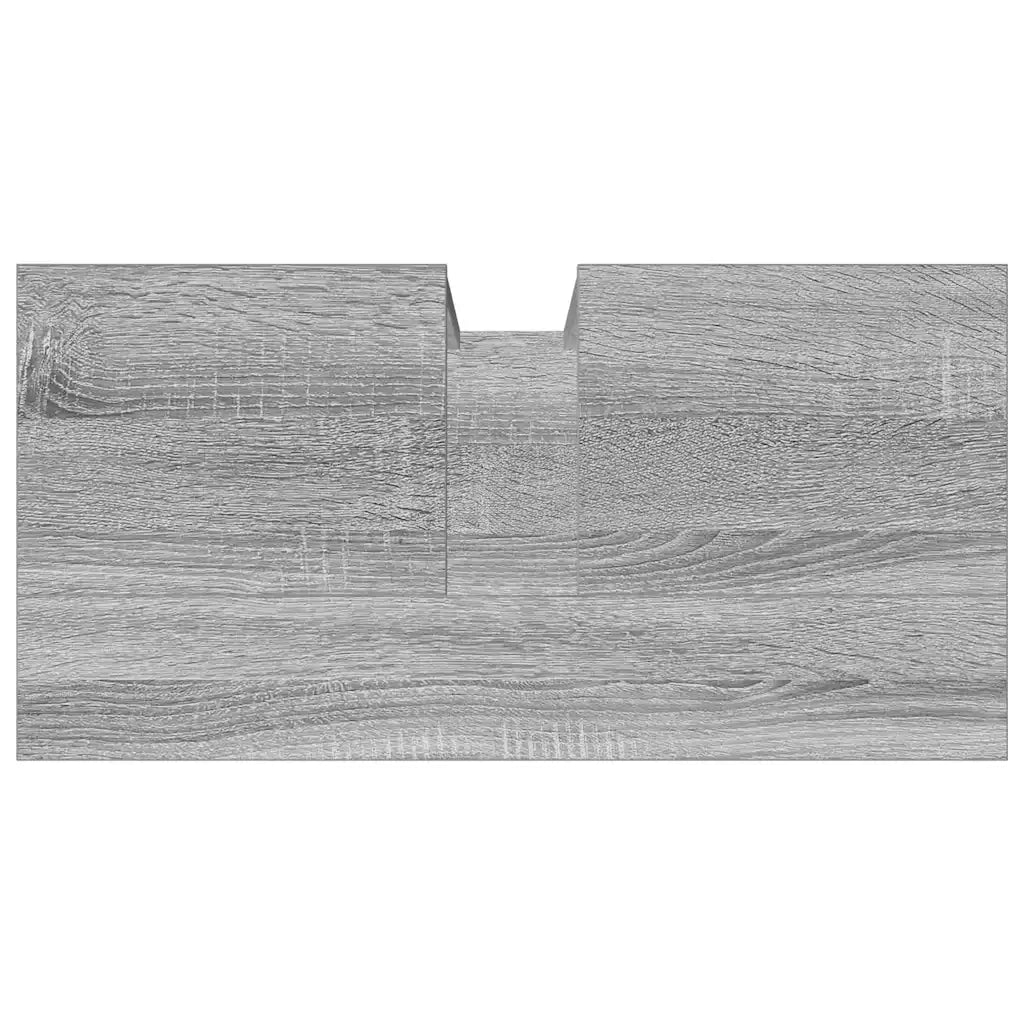 Mobile Lavabo Bagno Grigio Sonoma 60x30x60 cm Legno Multistrato 842449