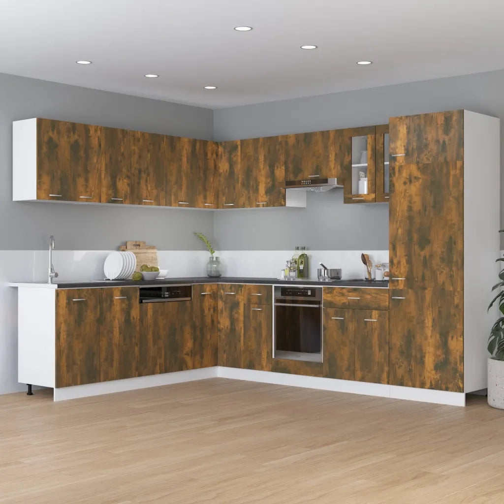 Mobile Pensile Angolo “Lyon” Rovere Fumo 57x57x60 cm 815597