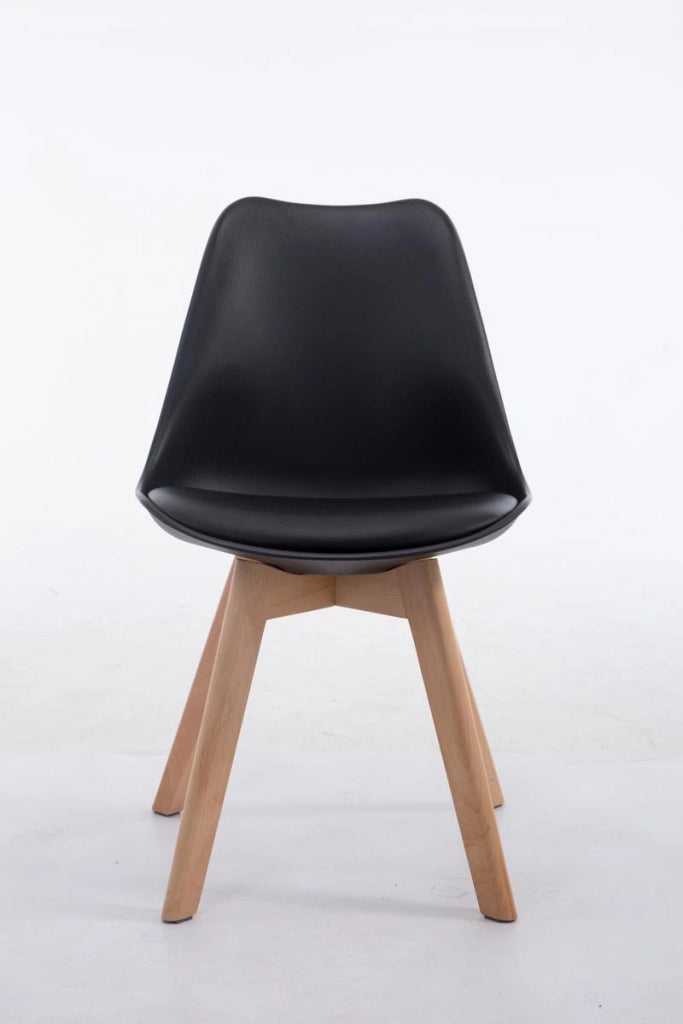 Sedia Borneo in similpelle nero,natura