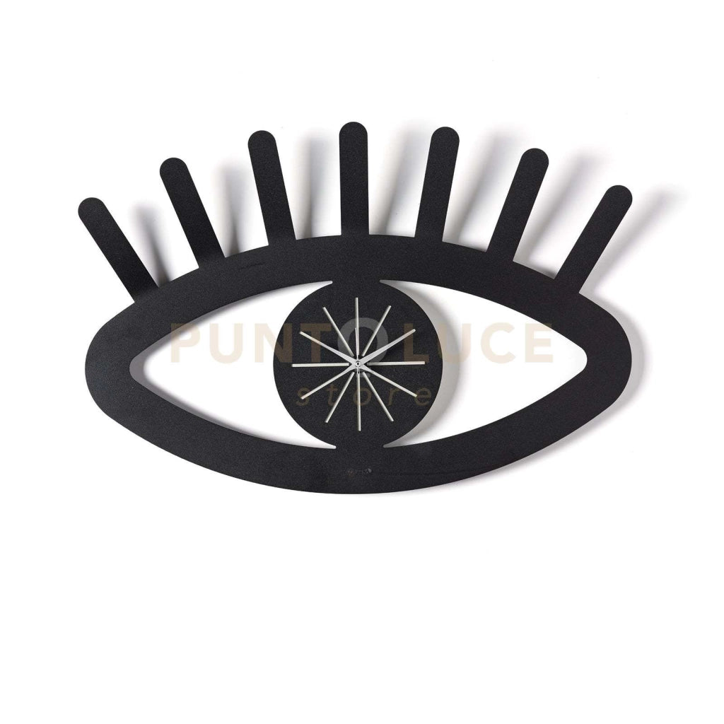 orologio da parete di design ciclope Nero/avorio in Ferro 55x36,5h cm