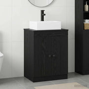Set di mobili per il bagno Rovere Nero Legno ingegnerizzato 3404251